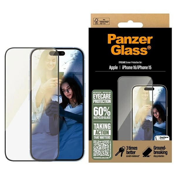 PanzerGlass EyeCare skærmbeskytter iPhone 16 6.1 Ultra-Wide Fit 2865