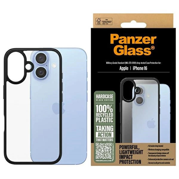 PanzerGlass HardCase iPhone 16 6.1" sort/sort 1295