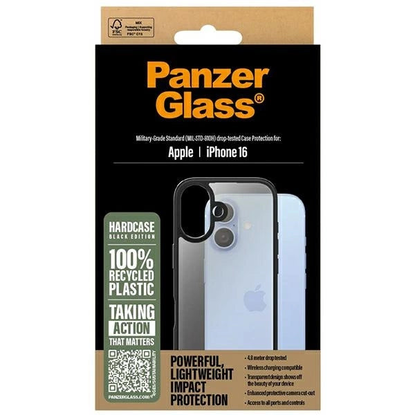 PanzerGlass HardCase iPhone 16 6.1" sort/sort 1295