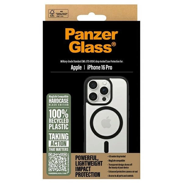 PanzerGlass HardCase iPhone 16 Pro 6.3" sort/sort MagSafe 1302