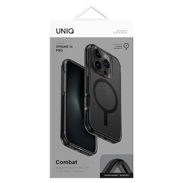 Uniq Combat iPhone 16 Pro 6.3" Magclick Charging case sort/carbon sort
