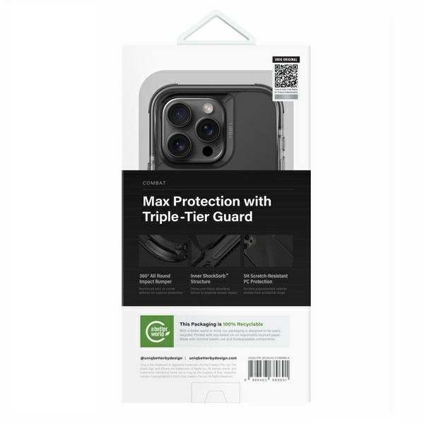 Uniq Combat iPhone 16 Pro 6.3" Magclick Charging case sort/carbon sort