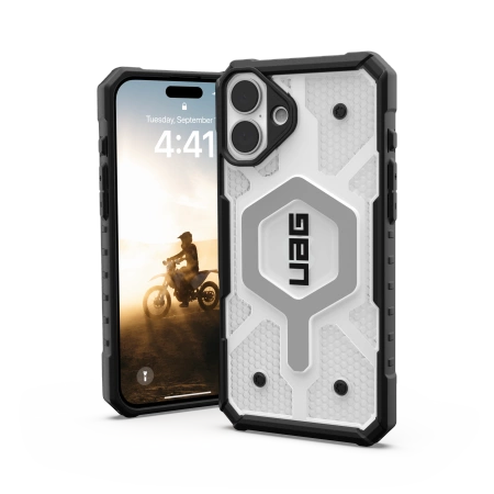 UAG Pathfinder Clear Magsafe iPhone 16 Plus Case - hvid