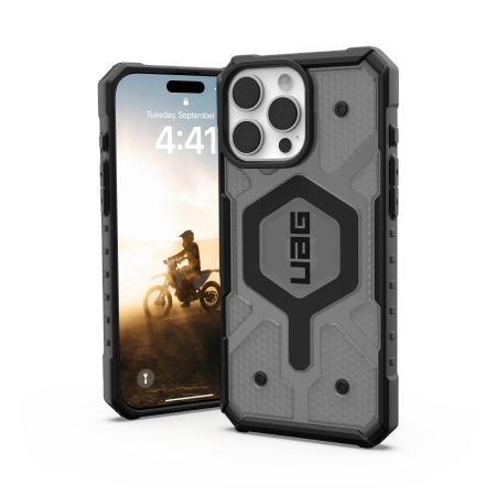 UAG Pathfinder Clear Magsafe Case til iPhone 16 Pro Max - Halvt gennemsigtig