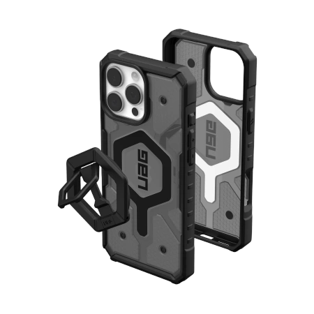 UAG Pathfinder Clear Magsafe Bundle Case med Magnetisk Ring Stand til iPhone 16 Pro Max - sort