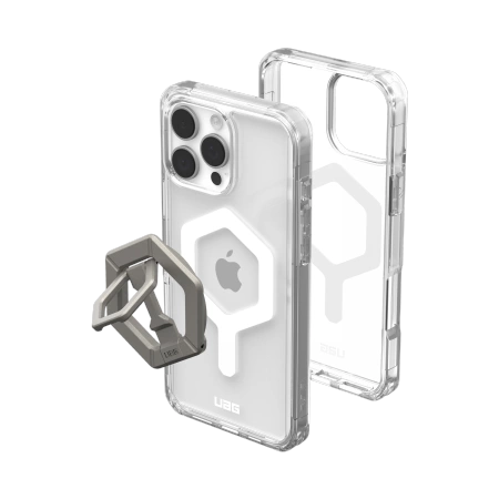 UAG Plyo Magsafe Case med Magnetisk Ring Stand til iPhone 16 Pro Max - Titanium