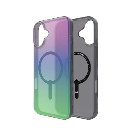 ZAGG Milan Snap Case med MagSafe til iPhone 16 Plus - Grøn/lila