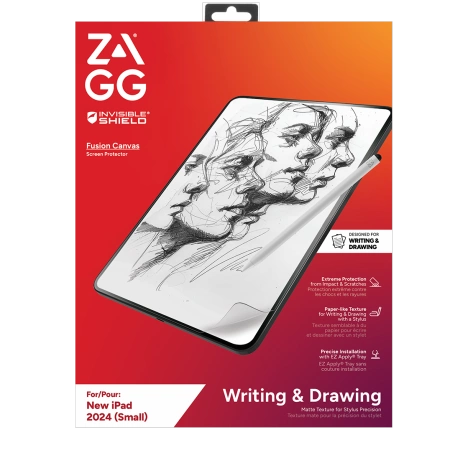 ZAGG InvisibleShield Fusion Canvas Antibakteriel beskyttende film Imiterende papir til iPad Pro 11" 2024