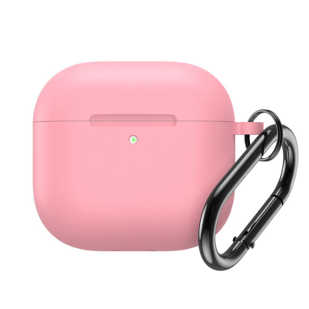 Silicone Case for Airpods 4 med Carabiner - Pink