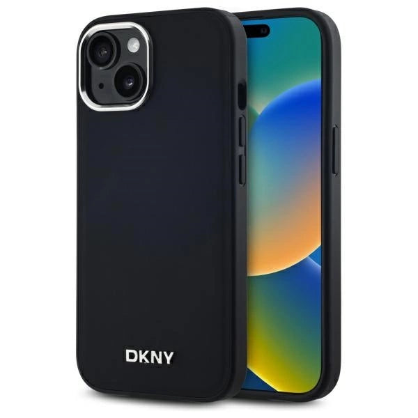 DKNY Plain Logo MagSafe iPhone 14 Case - sort