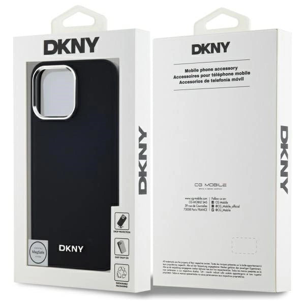 DKNY Plain Logo MagSafe iPhone 14 Pro Max Case - sort