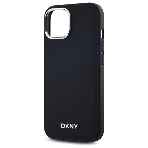 DKNY Plain Logo MagSafe iPhone 15 Plus Case - sort