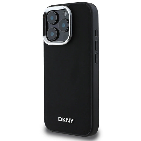 DKNY Plain Silver Logo MagSafe iPhone 16 Pro Max Case - sort
