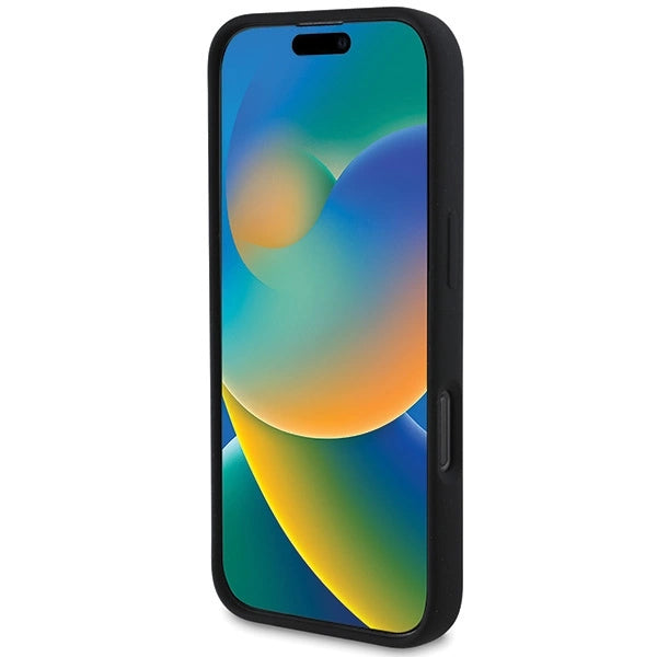 DKNY Silicone White Printed Logo MagSafe Case til iPhone 16 Pro Max - sort