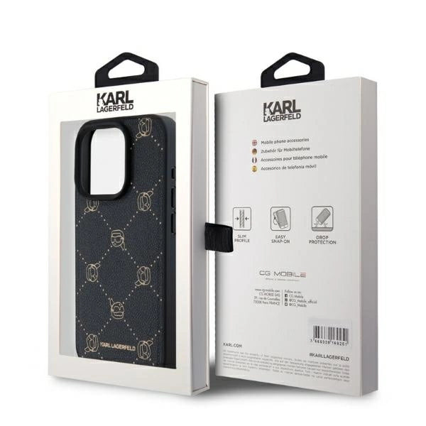 Karl Lagerfeld Magsafe Karl Head Case for iPhone 15 Pro Max - Black