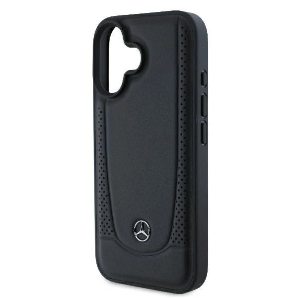 Mercedes læder Urban iPhone 16 Case - sort