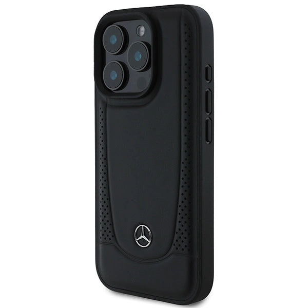 Mercedes læder Urban Case til iPhone 16 Pro Max - sort