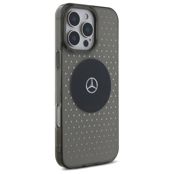 Mercedes MB Case Star mønster til iPhone 16 Pro - sort