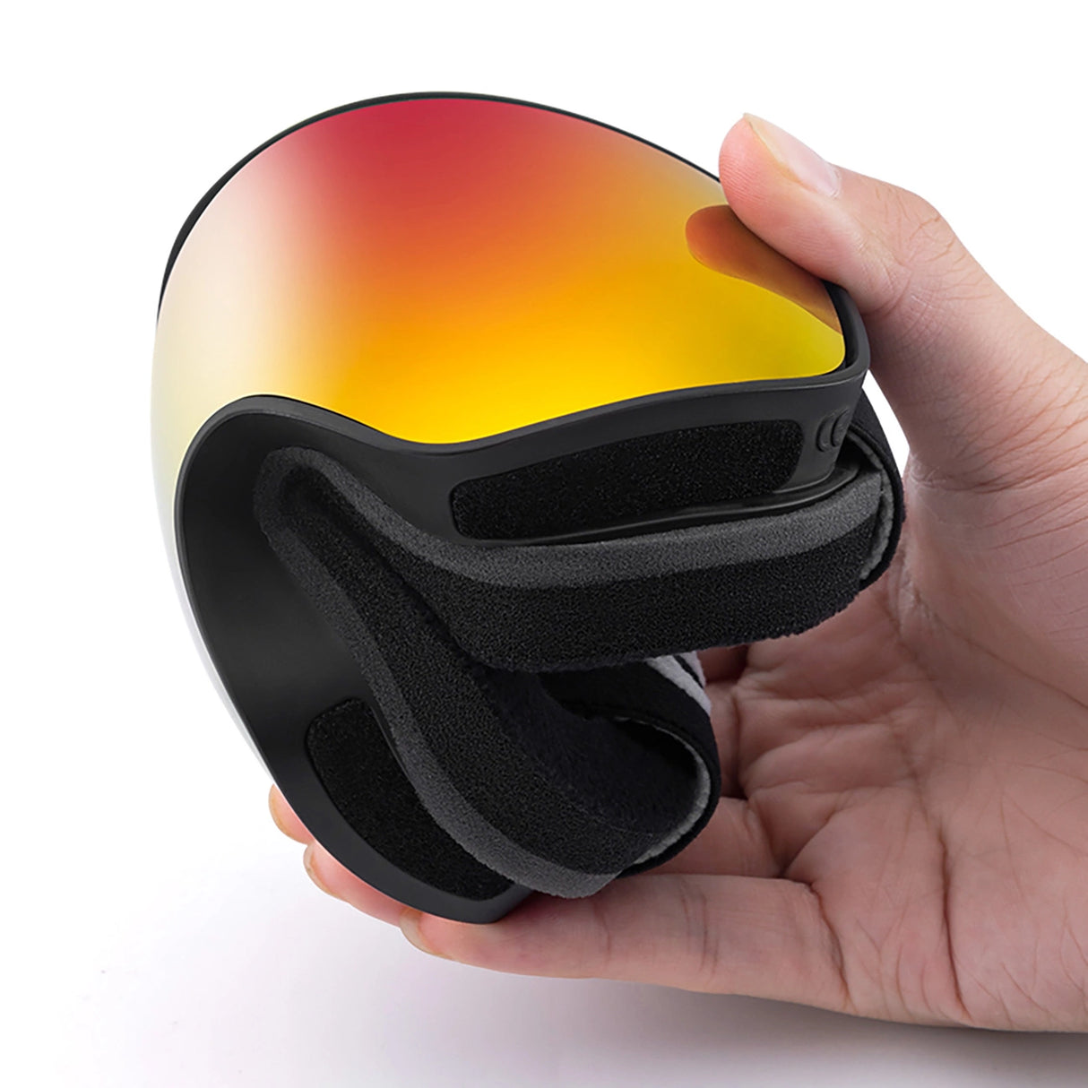 Qunature Black Ski Goggles Kids (størrelse M/L) - sort