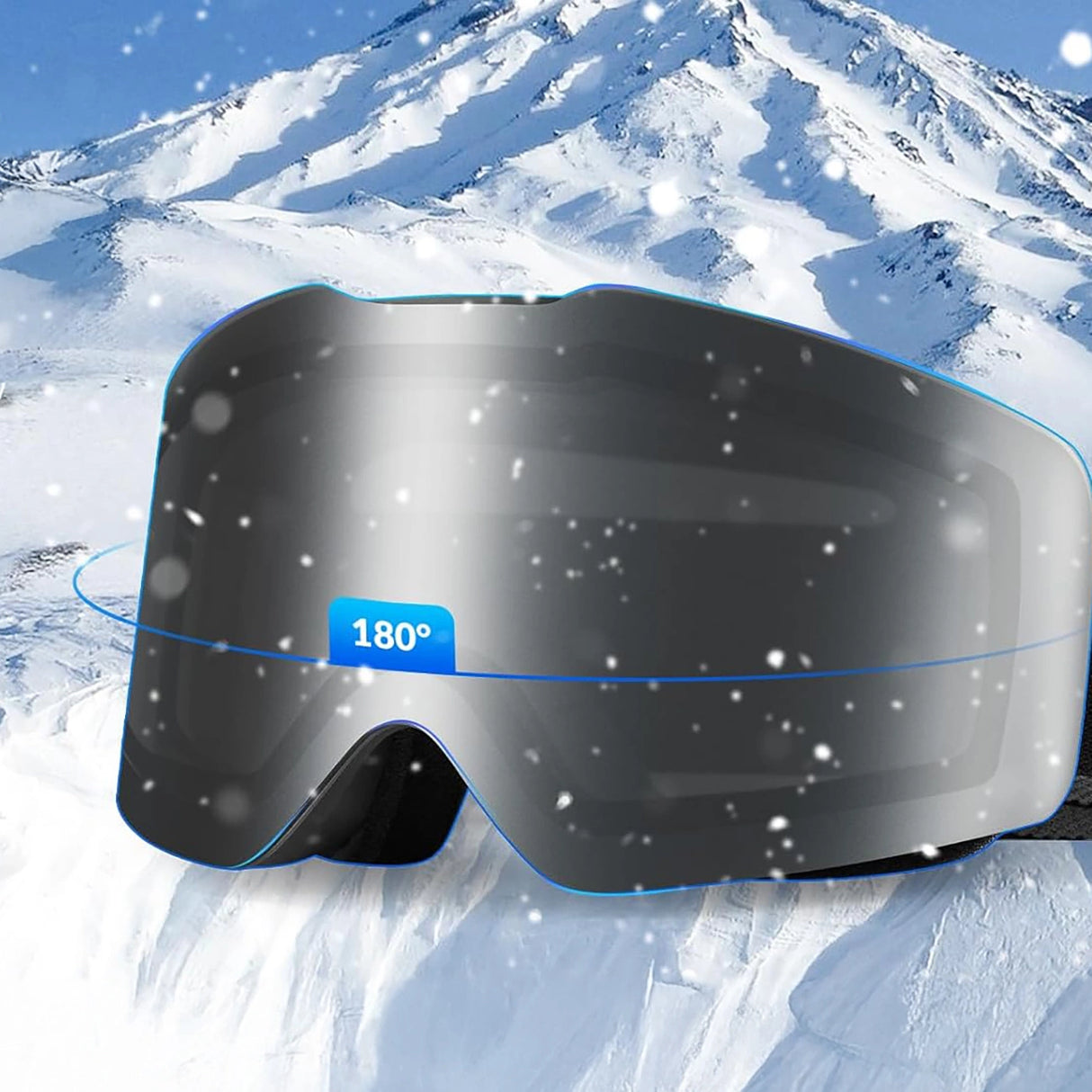 Qunature skibriller uden ramme - sort