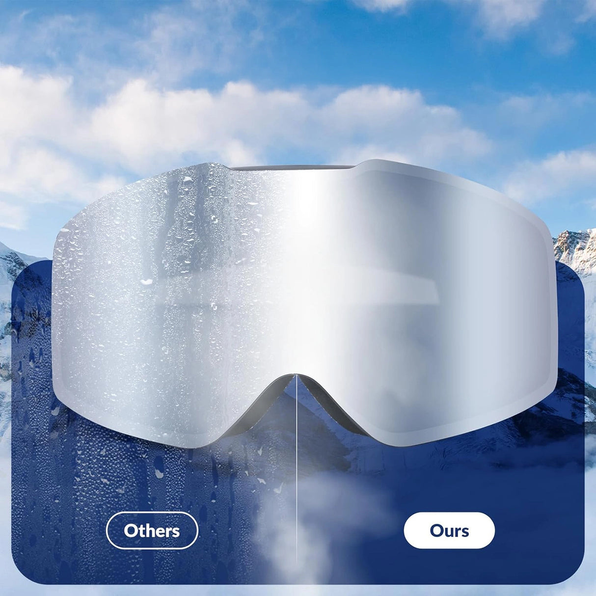 Qunature skibriller uden ramme - sort