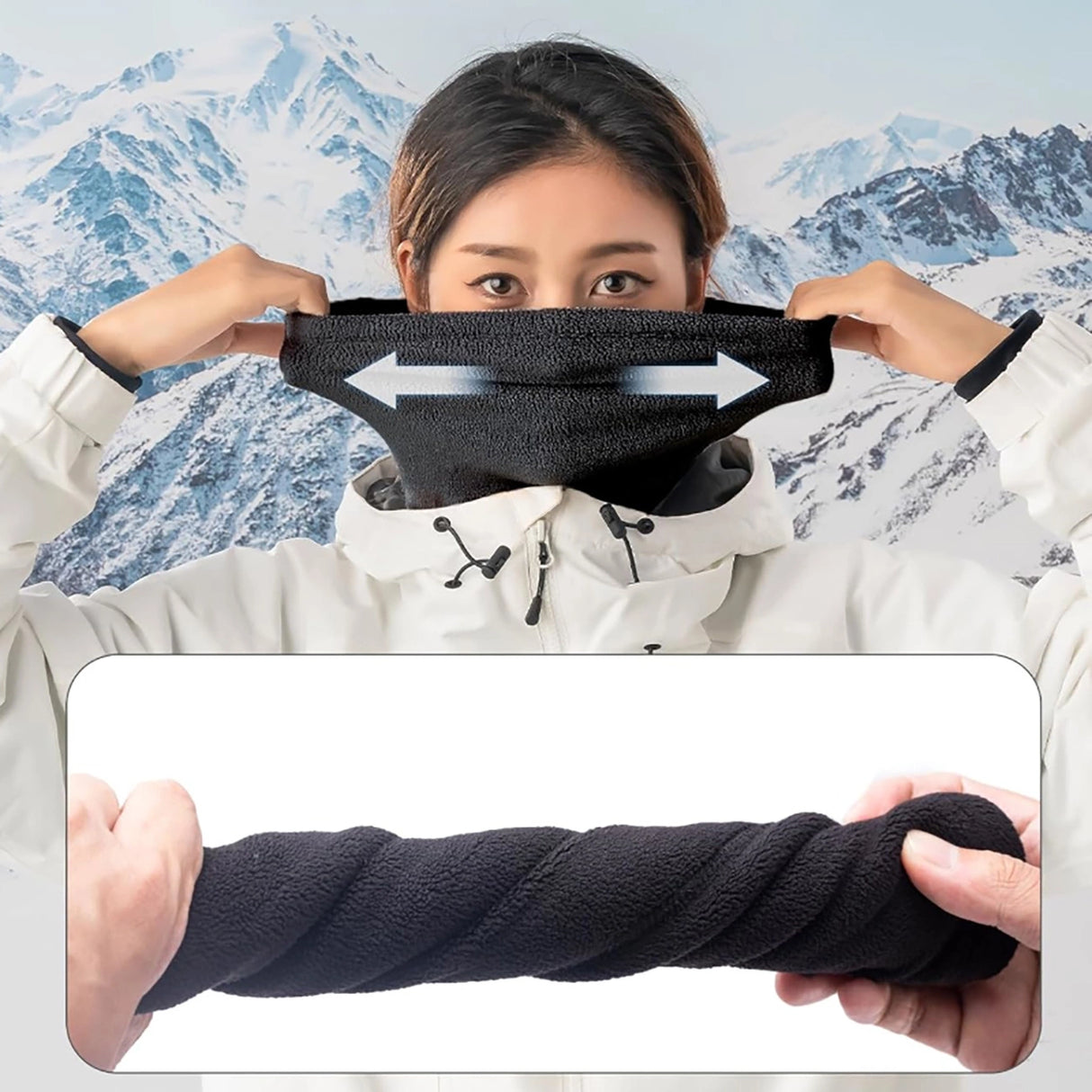 Qunature Oli Ski Neck Warmer størrelse M - sort