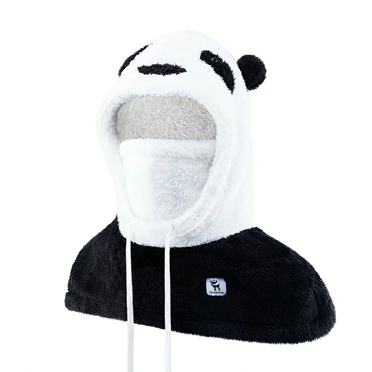 Qunature Panda Ski Balaclava til børn/voksne størrelse L - sort/hvid