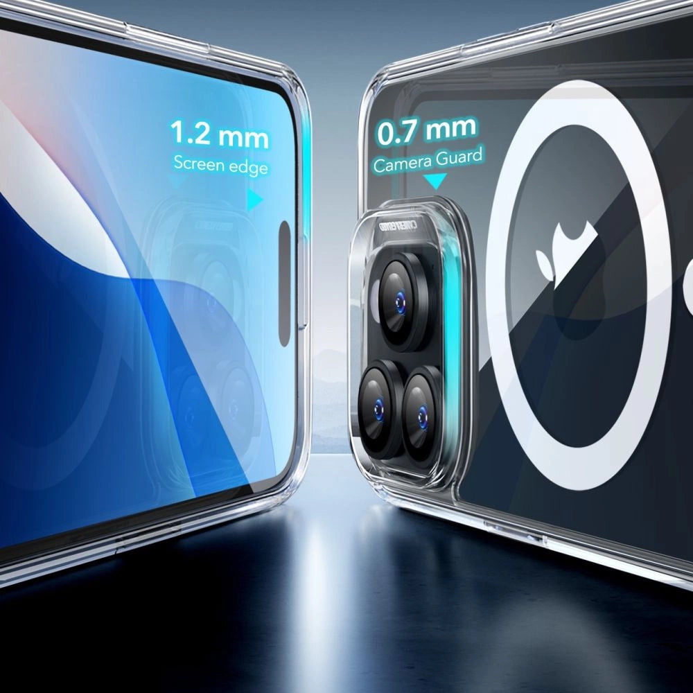 ESR Classic Hybrid Halolock MagSafe Case + tempereret glas til iPhone 16 Pro - Klar