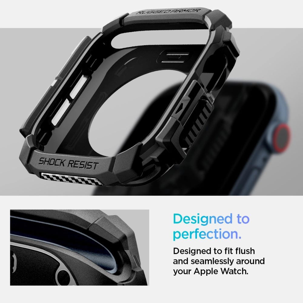 Spigen Rugged Armor Case for Apple Watch 10 (42mm) - Black