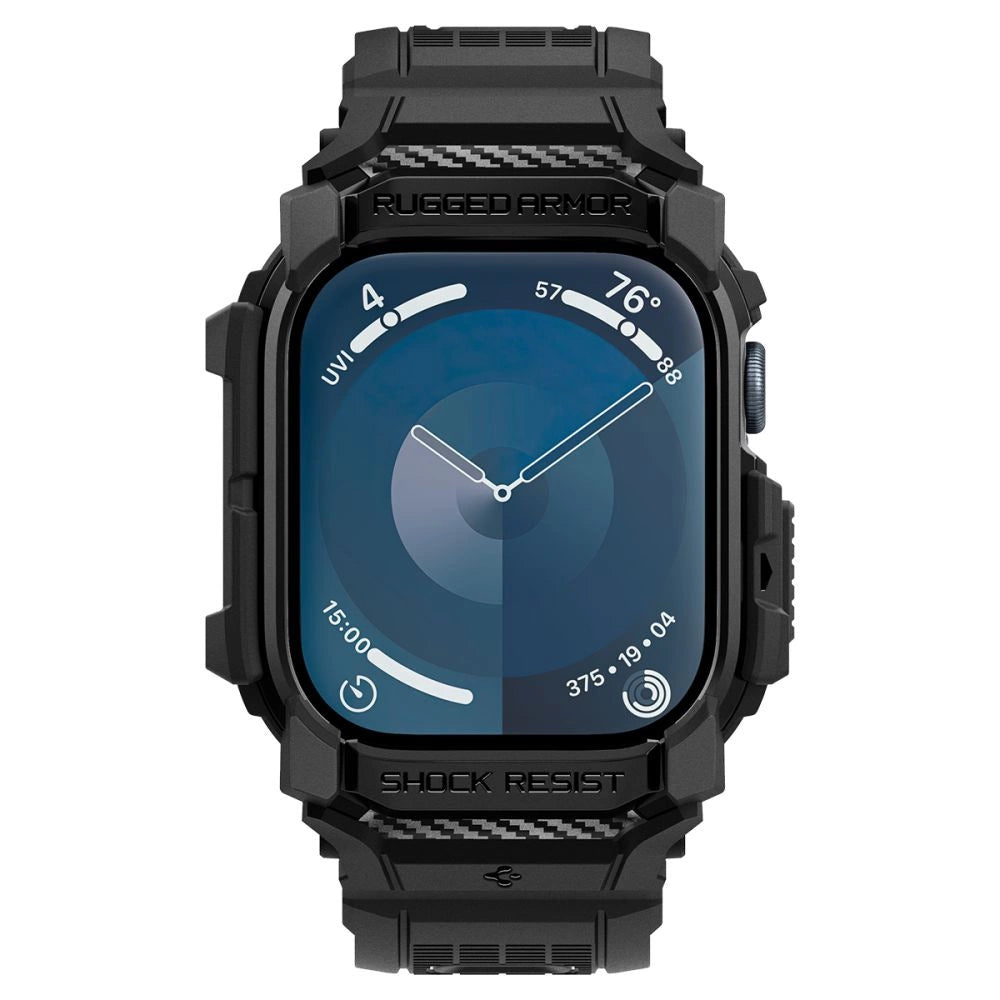 Spigen Rugged Armor Pro Apple Watch 10 (42mm) Strap Case - Black