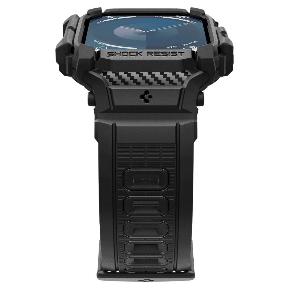 Spigen Rugged Armor Pro Apple Watch 10 (42mm) Strap Case - Black
