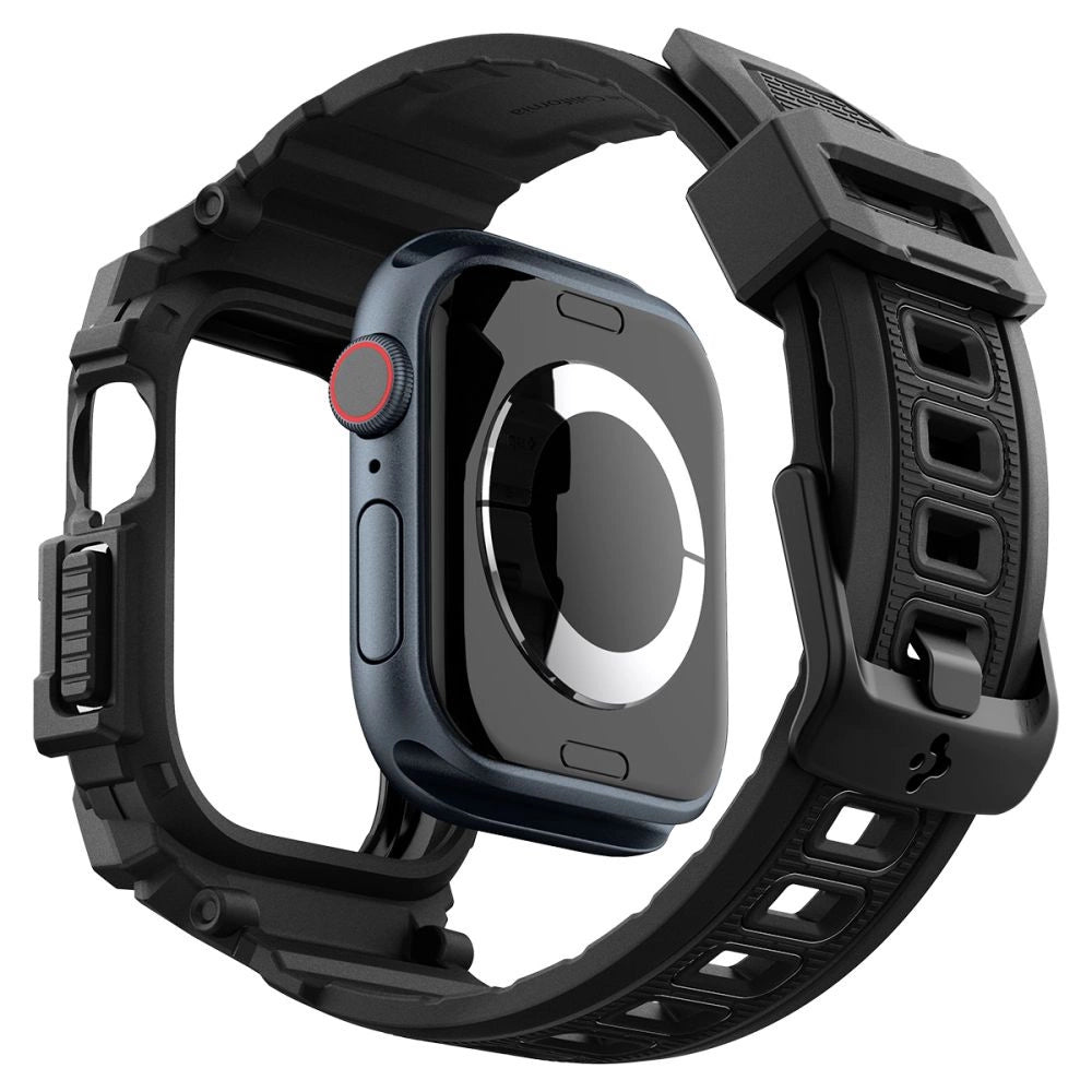 Spigen Rugged Armor Pro Apple Watch 10 (42mm) Strap Case - Black
