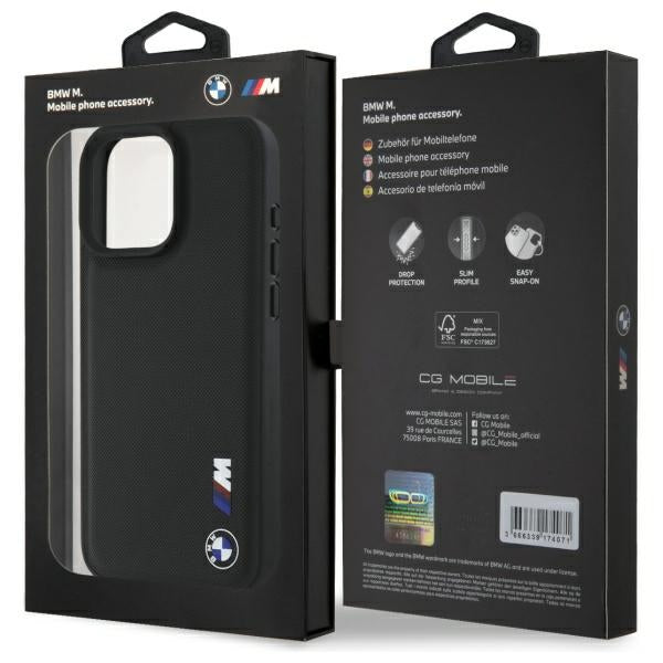 BMW Smooth Rubber Logo iPhone 16 Pro Max Case - sort