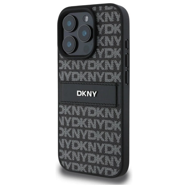 DKNY Texture Pattern Tonal Stripe iPhone 16 Pro Case - sort