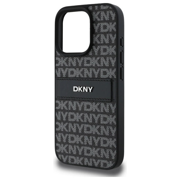 DKNY Texture Pattern Tonal Stripe iPhone 16 Pro Case - sort