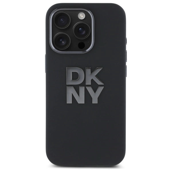 DKNY Liquid Silicone Metal Logo iPhone 16 Pro Max Case - sort