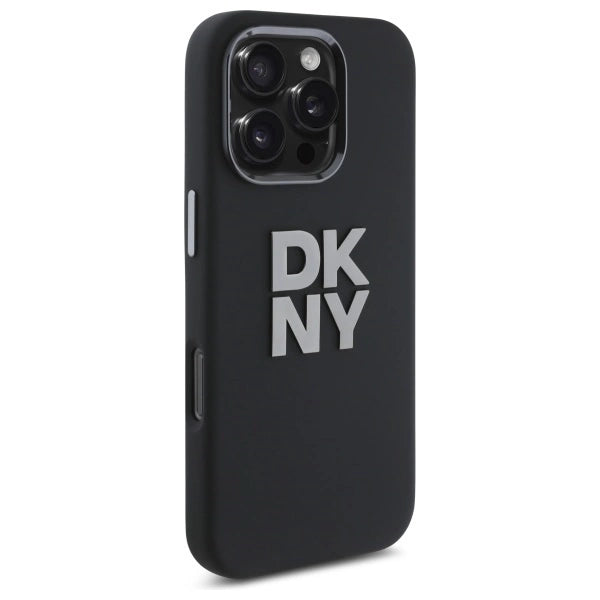 DKNY Liquid Silicone Metal Logo iPhone 16 Pro Max Case - sort