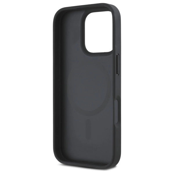 DKNY Repeat Pattern Stack Logo MagSafe iPhone 16 Pro Case - Black