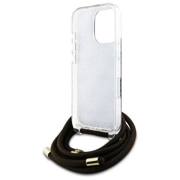 Guess Crossbody Cord 4G Print Case til iPhone 16 Pro Max - Brunt
