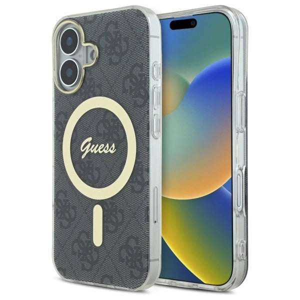 Guess IML 4G MagSafe Case til iPhone 16 Plus - sort