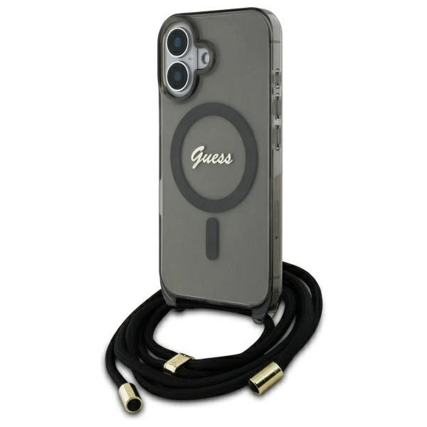 Guess Crossbody Cord Script MagSafe iPhone 16 Case - sort