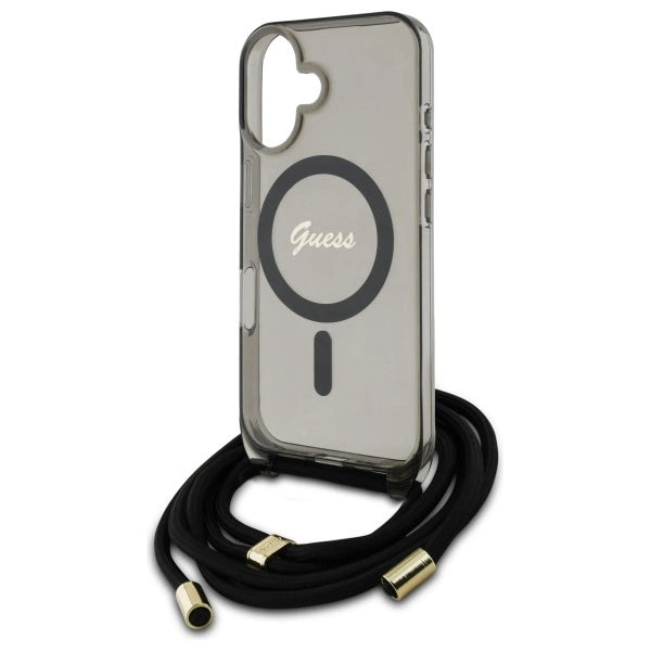 Guess Crossbody Cord Script MagSafe iPhone 16 Case - sort