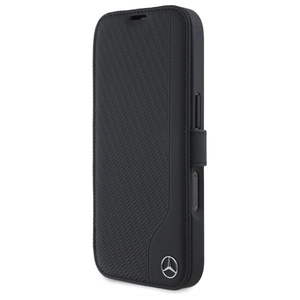 Mercedes læder træ efterligning iPhone 16 Case - sort