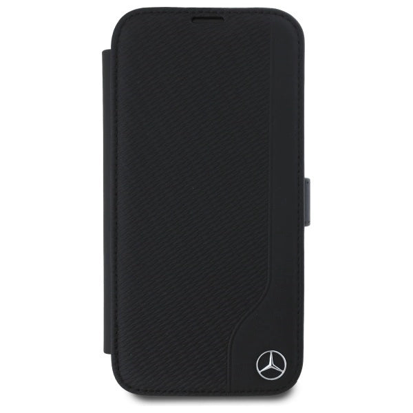 Mercedes læder træ efterligning iPhone 16 Case - sort
