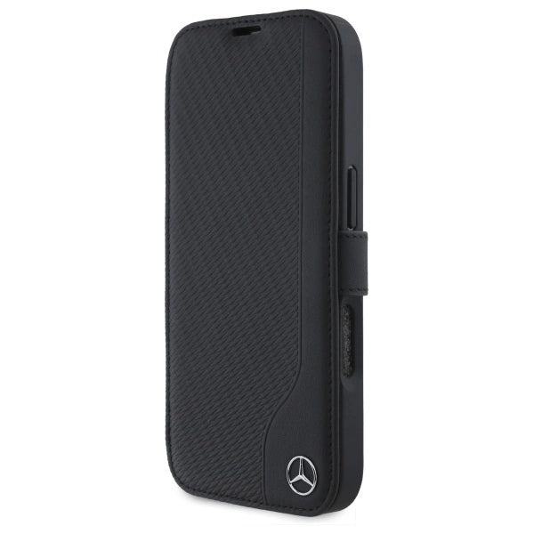 Mercedes læder træ efterligning iPhone 16 Case - sort