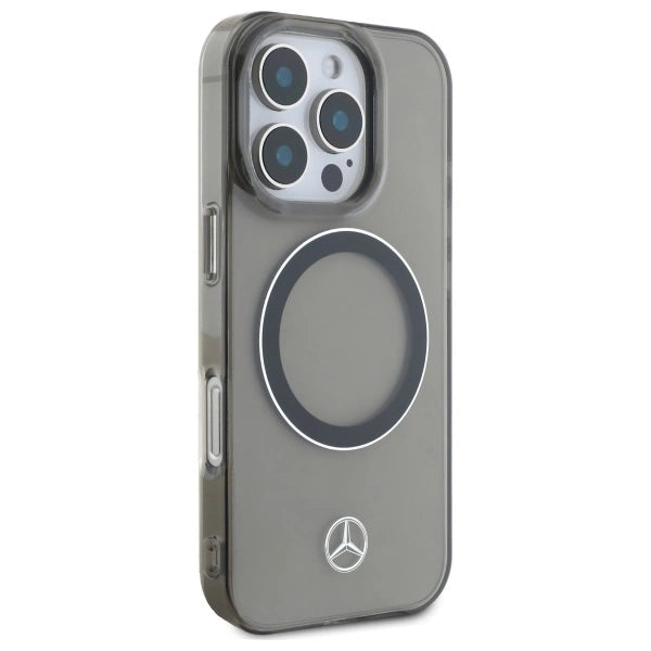 Mercedes Silver Ring MagSafe iPhone 16 Pro Case - sort