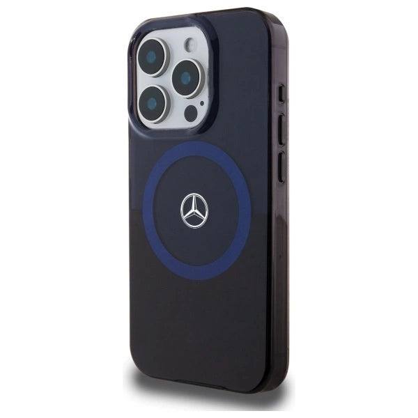 Mercedes MB Double Layer BiColor MagSafe Case til iPhone 16 Pro Max - Blå