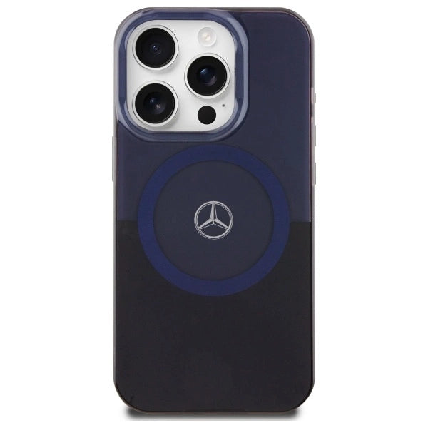 Mercedes MB Double Layer BiColor MagSafe Case til iPhone 16 Pro Max - Blå