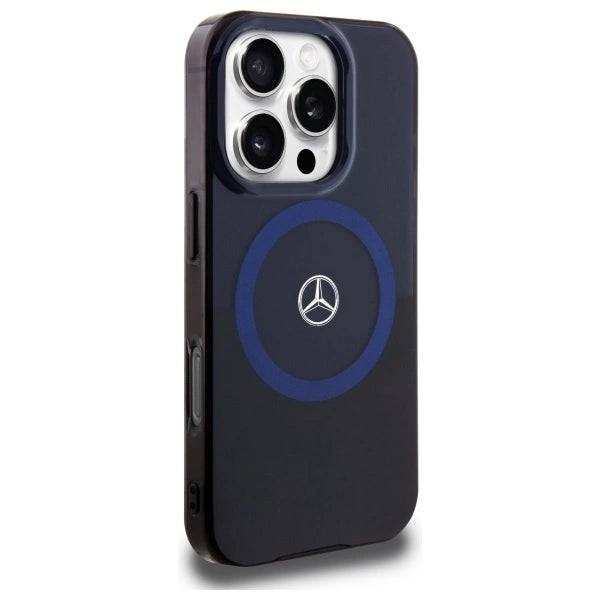 Mercedes MB Double Layer BiColor MagSafe Case til iPhone 16 Pro Max - Blå