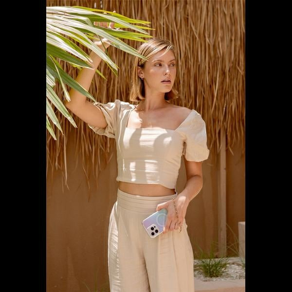 Uniq Coehl Lineær Magnetisk Opladning Case til iPhone 16 Pro - Iridescent